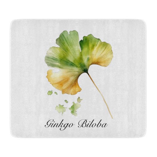 Kräuterleben: Ginkgo Biloba anpassbar Schneidebrett (Vorderseite)