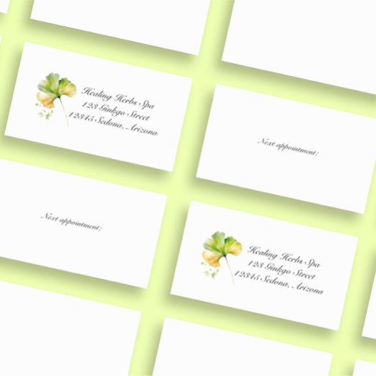 Kräuterleben: Ginkgo Biloba anpassbar Visitenkarte