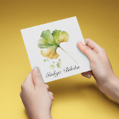 Kräuterleben: Ginkgo Biloba Blatt anpassbar Einladung