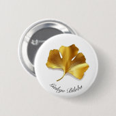 Kräuterleben: Golden Ginkgo Biloba individuell anp Button (Vorne & Hinten)