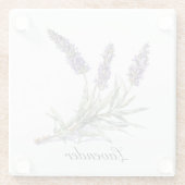 Kräuterleben: Lavendel, anpassbar Glasuntersetzer (Rückseite)