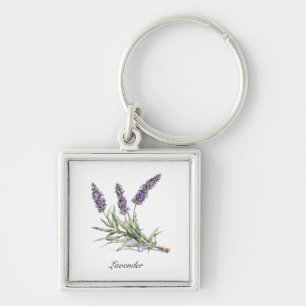 Kräuterleben: Lavendel, anpassbar Schlüsselanhänger