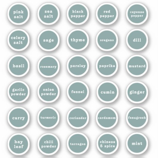 Kräutermarken Aufkleber (Vorderseite)