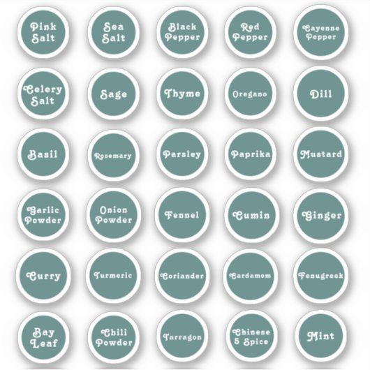 Kräutermarken Aufkleber (Vorderseite)