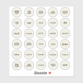 Kräutermarken Aufkleber (Blatt)