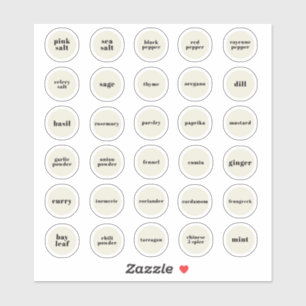 Kräutermarken Aufkleber