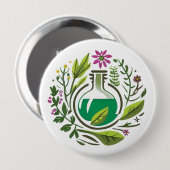 Kräutermedizin-Button Button (Vorne & Hinten)