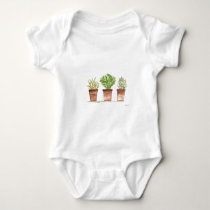 Kräutern Salbei, Rosmarin, Thymian Baby Strampler