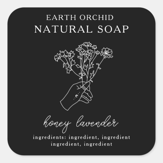 Kräuterpflanze + Apotheke Quadratischer Aufkleber (Vorderseite)