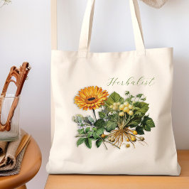 Kräuterpflanze Blume Kraut Calendula Design Tote B Tragetasche