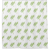 Kräuterpflanze Pflanze Grüngarten Aquarell Duschvorhang (Vorderseite)