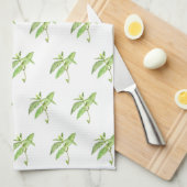 Kräuterpflanze Pflanze Grüngarten Aquarell Geschirrtuch (Viertel Falte)