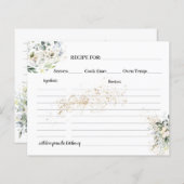 Kräuterpflanze und Grüne Rezept-Card-Brautparty (Vorne/Hinten)