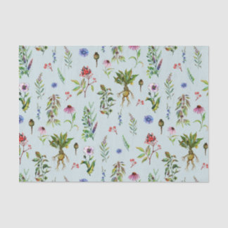 Kräuterpflanzen auf Minze Seidenpapier