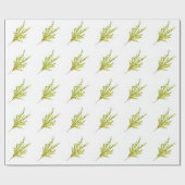 Kräuterpflanzen Botanisches Kraut Wasserfarbe Rust Geschenkpapier (Flach)