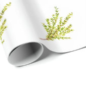 Kräuterpflanzen Botanisches Kraut Wasserfarbe Rust Geschenkpapier (Rolleneckpunkt)