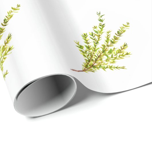 Kräuterpflanzen Botanisches Kraut Wasserfarbe Rust Geschenkpapier (Rolleneckpunkt)