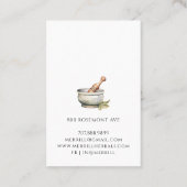 Kräuterpflanzen für Wasserfarben - Pflanze Visiten Visitenkarte (Rückseite)