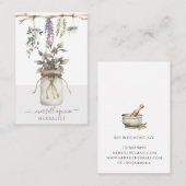 Kräuterpflanzen für Wasserfarben - Pflanze Visiten Visitenkarte (Vorne/Hinten)