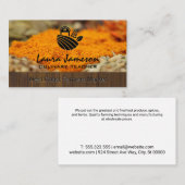 Kräuterpflanzen & Gewürze Bauer Market Business Ca Visitenkarte (Vorne/Hinten)