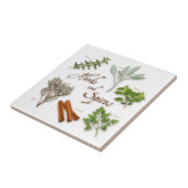 Kräuterpflanzen und Gewürze Keramik Fliese (Seite)