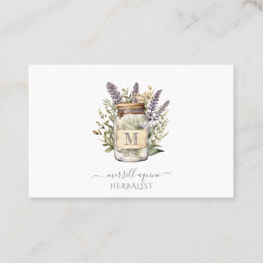 Kräuterpflanzenkarte Visitenkarte (Vorderseite)