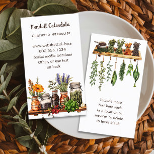 Kräuterregal Kräuterkundler Naturheilkundler  Visitenkarte