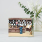 Kräutershop Puppenhaus Postkarte (Stehend Vorderseite)