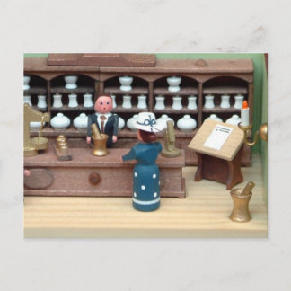 Kräutershop Puppenhaus Postkarte