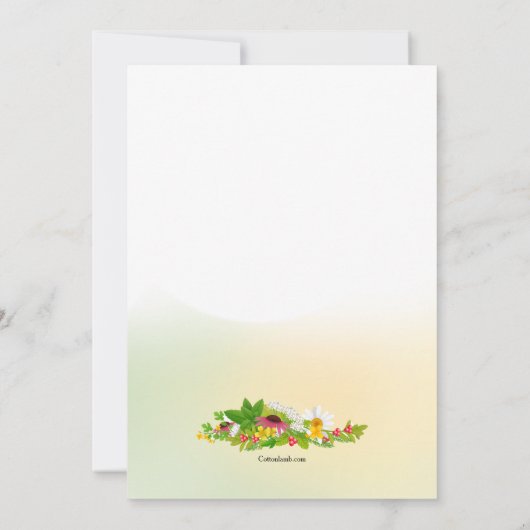 Kräutertee-Party Einladung (Rückseite)