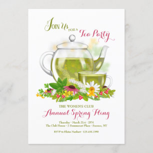 Kräutertee-Party Einladung