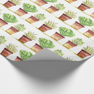 Kräuterthyme Rosemary Sage Aquarell Elegant Geschenkpapier