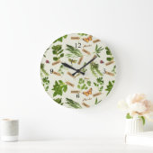 Kräuteruhr Große Wanduhr (Zuhause)