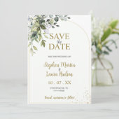 Kräuterwasserfarbe Save the Date Einladung (Stehend Vorderseite)