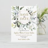 Kräuterwasserfarbe Save the Date Einladung (Stehend Vorderseite)