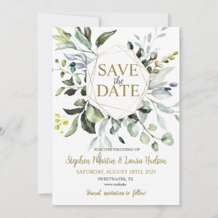 Kräuterwasserfarbe Save the Date Einladung