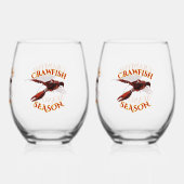 Krautfisch auf der Bucht Weinglas Ohne Stiel (Rückseite)