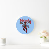 Krautfische oder Krautfische-Uhr-Gefecht Runde Wanduhr (Zuhause)