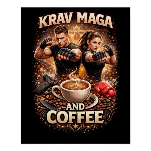 Krav Maga and Coffee Poster (Vorderseite)