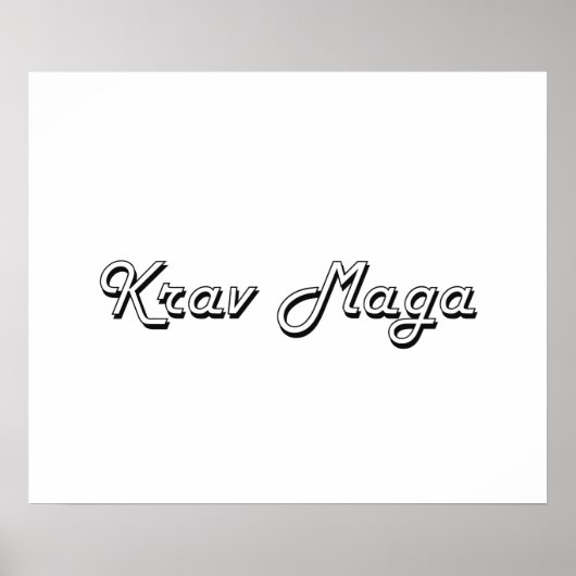 Krav Maga Classic Retro Design Poster (Vorne)