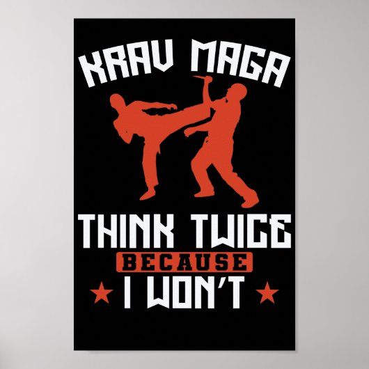 Krav Maga denken zweimal, weil ich nicht Sport tre Poster (Vorne)