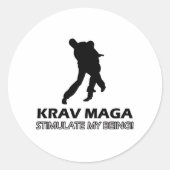 Krav Maga Design Runder Aufkleber (Vorderseite)