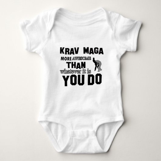 krav maga Entwurf Baby Strampler (Vorderseite)