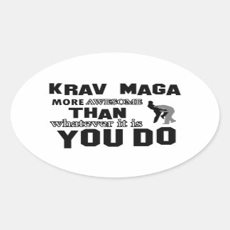 krav maga Entwurf Ovaler Aufkleber
