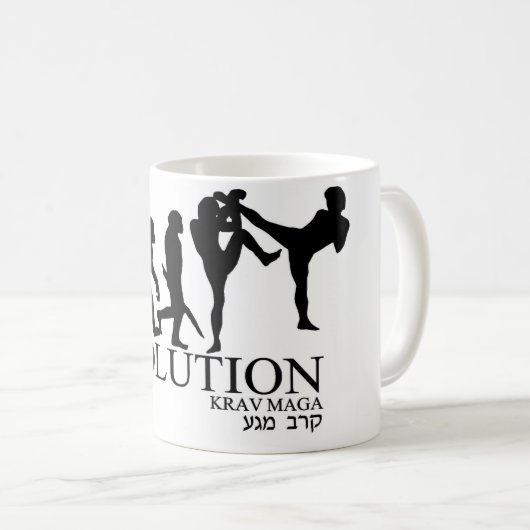 Krav Maga Evolutions-Kappe Kaffeetasse (VorderseiteRechts)