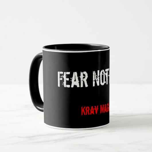 krav maga Furcht nichts Tassenschale Tasse (Vorderseite Links)