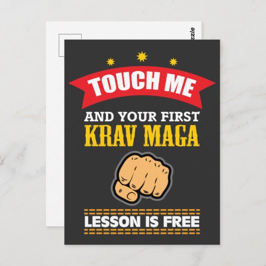 Krav Maga Gift Idee - Funny Martial Arts Shirt Postkarte (Vorne/Hinten)