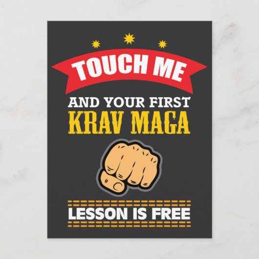 Krav Maga Gift Idee - Funny Martial Arts Shirt Postkarte (Vorderseite)