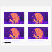 Krav Maga Knee Defense Full Moon Sticker Orange (Blatt)