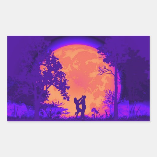 Krav Maga Knee Defense Full Moon Sticker Orange (Vorderseite)